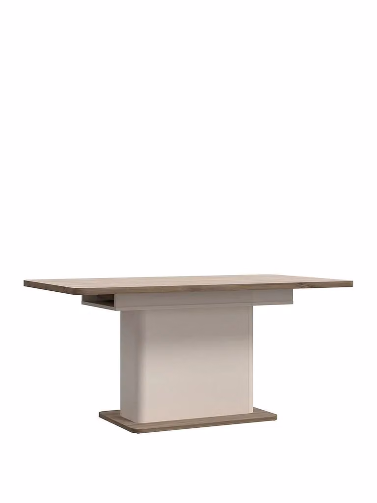Lacetti Extendable Rectangular Dining Table in Beige and Wood