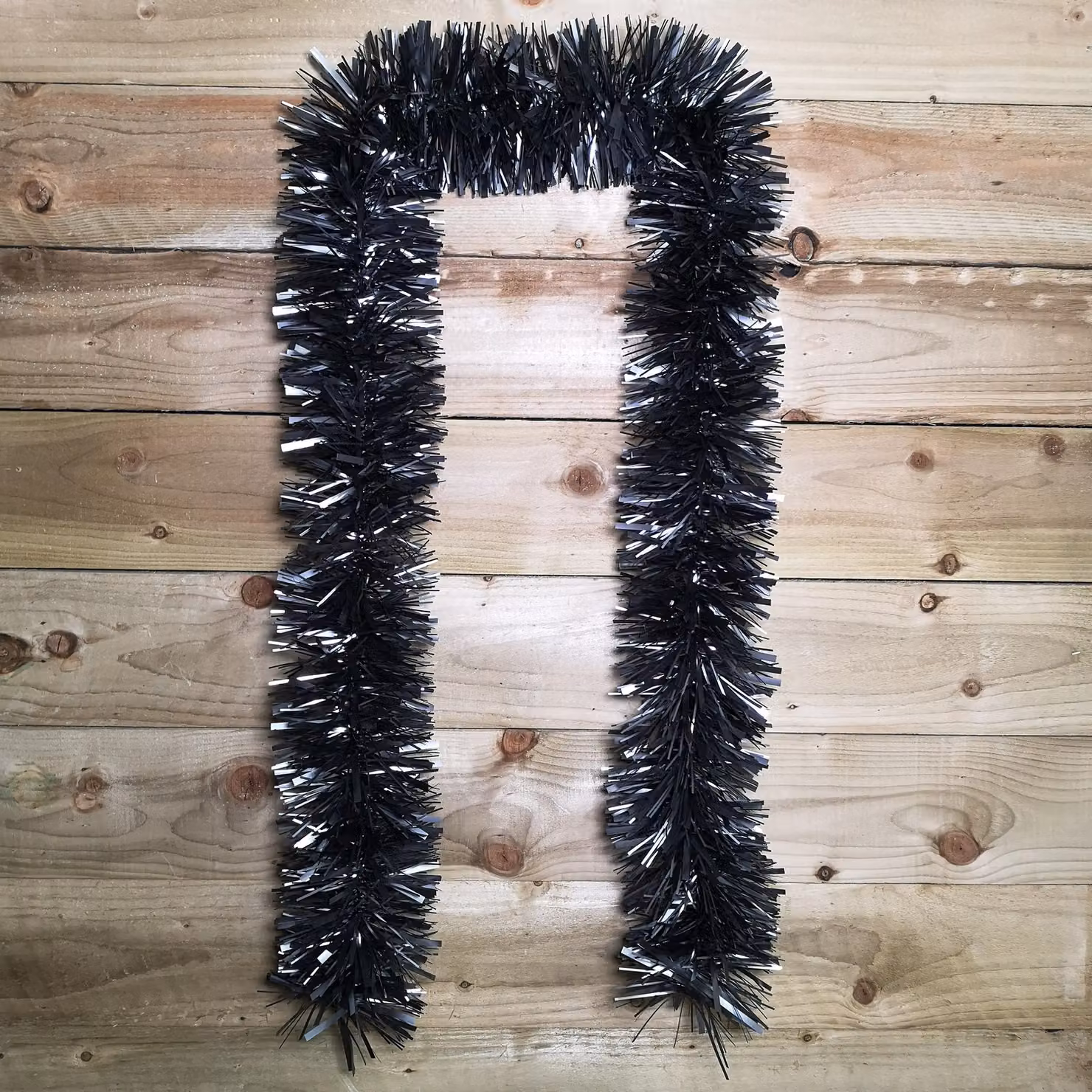 Samuel Alexander Christmas Tinsel Garland in Matt Graphite Dark Grey, 2m x 15cm – 5
