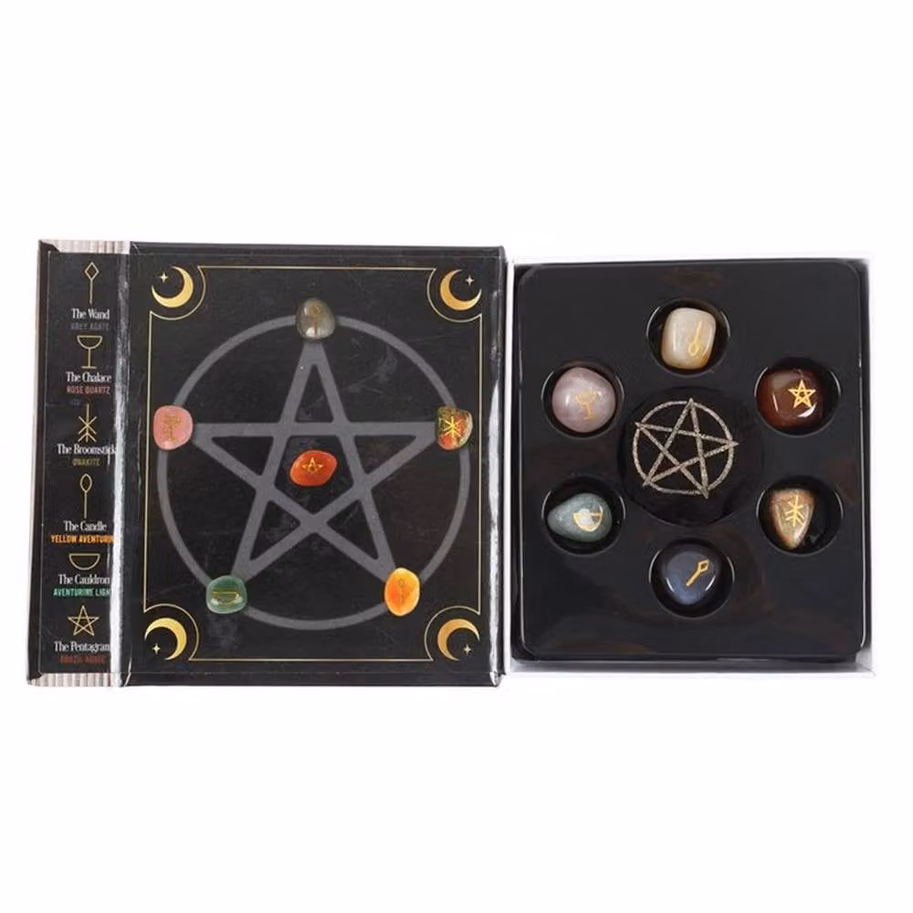 Uniqueful The Witches Guide to Crystals Gift Set in Grey, Pink and Yellow – 4