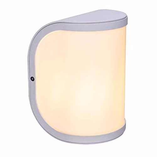 Globo Lighting Segga Modern Outdoor Wall Lamp White Aluminium and Plastic IP44 E27