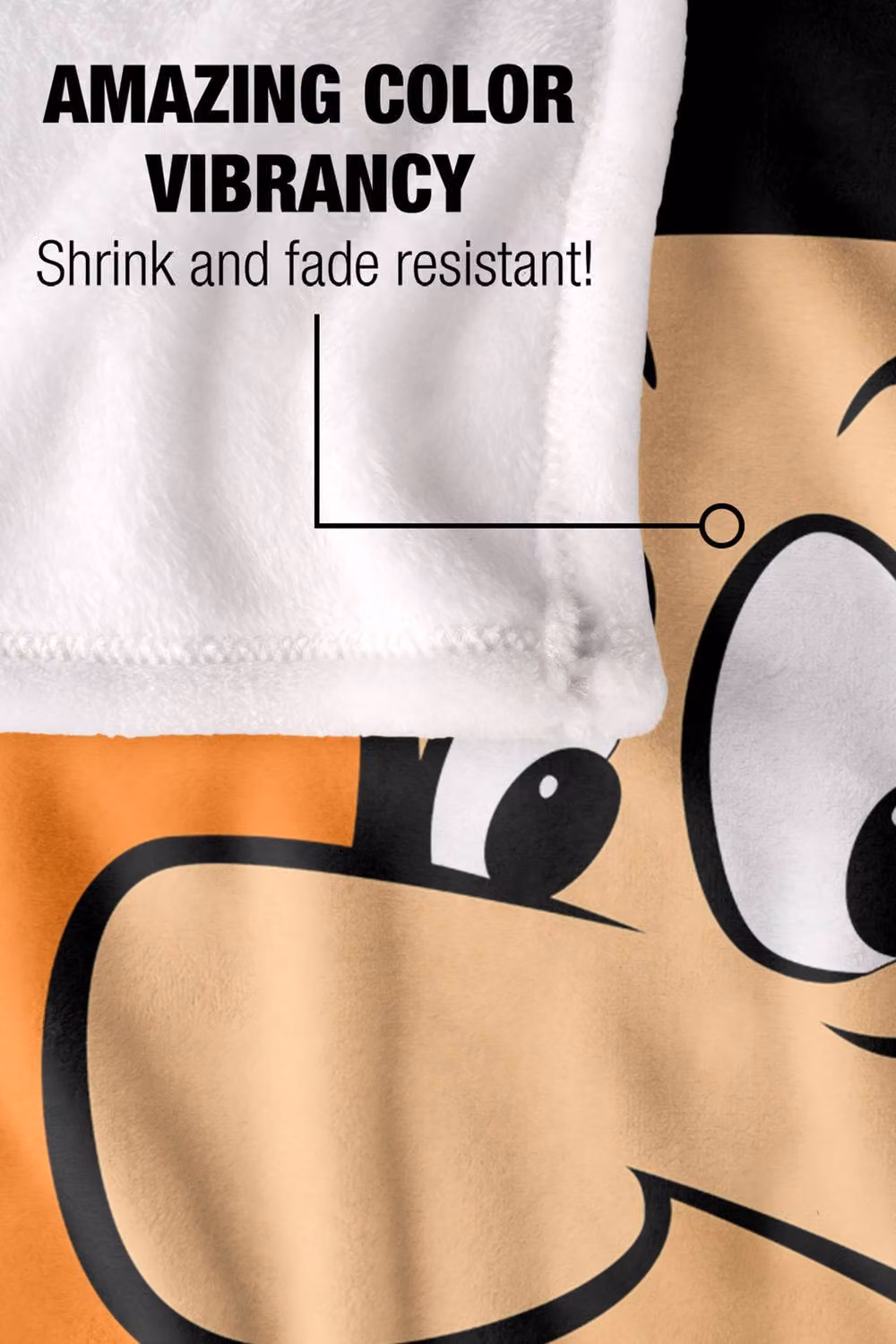 Warner Bros. Flintstones Fred Headshot Super Soft Polyester Throw Blanket, Extra Large, Multicolour and Orange – 5
