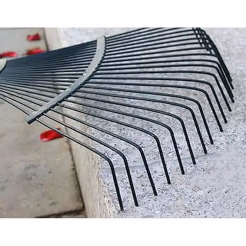 SolaDirect Lightweight 18-Tine Garden Rake with 120 cm Handle, Multicolour Leaf and Grass Rake, Width: 42 cm – 5