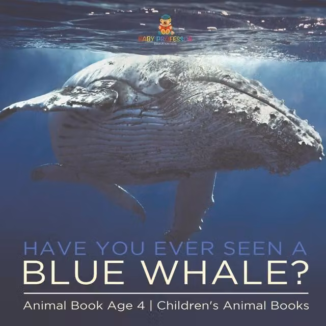 Baby Professor Have You Ever Seen A Blue Whale? Childrens Animal Book in Orange and Blue