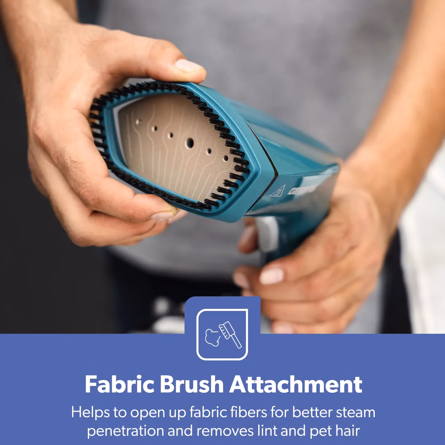 Geepas Handheld Garment Steamer with Fabric Brush Attachment in Blue – 4