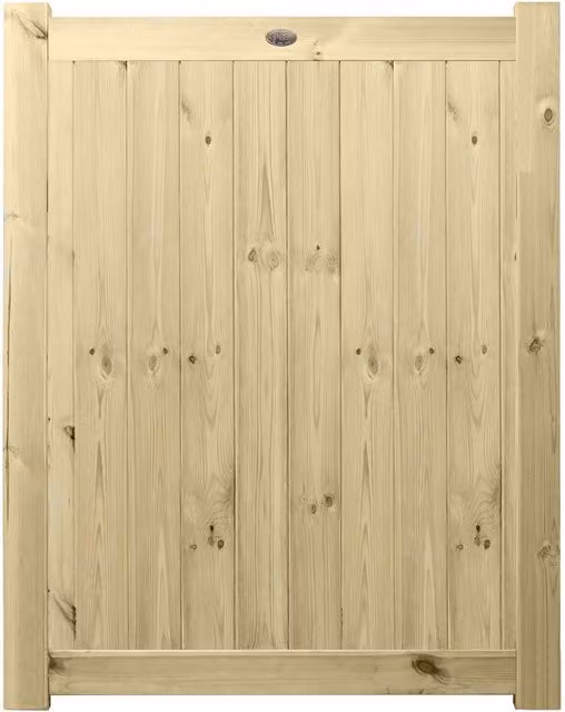 Premier Garden Supplies URBAN Interlocked Tongue Groove Treated Garden Gate with Fully Boarded Top, Wood