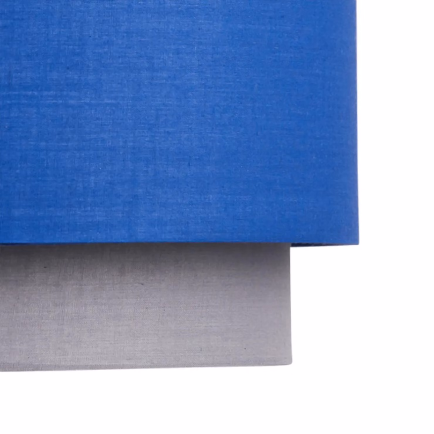 First Choice Lighting Blue and Grey 2 Tier Fabric Cylinder Light Shade – 3
