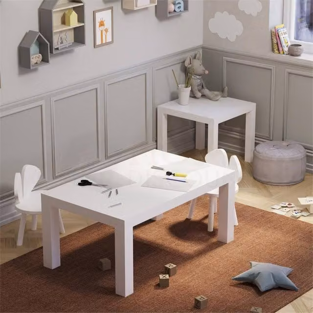 Kelvenix Modern White Wooden Coffee Table