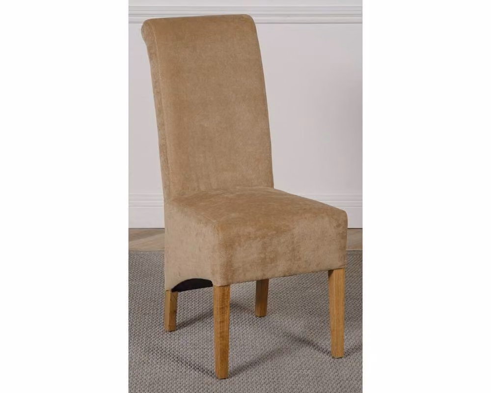 Thats Furniture Dakota Oak Dining Table and 4 Montana Beige Fabric Chairs Set – 3