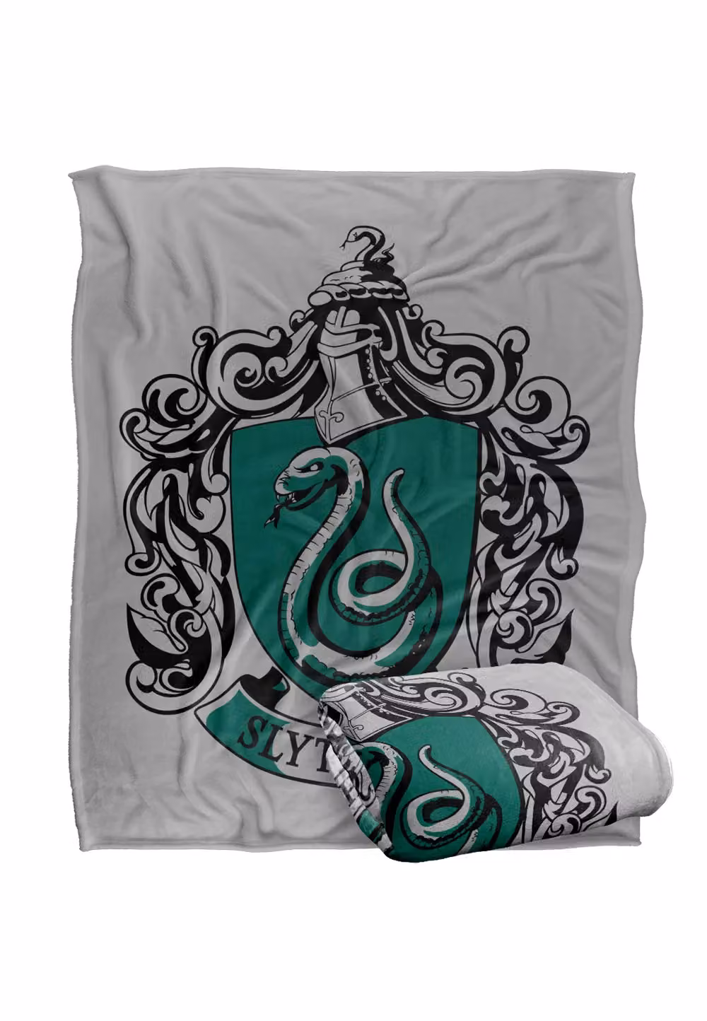 Harry Potter Slytherin Crest Silky Touch Super Soft Fluffy Throw Blanket, White, W/D: 152 x 127 cm – 2
