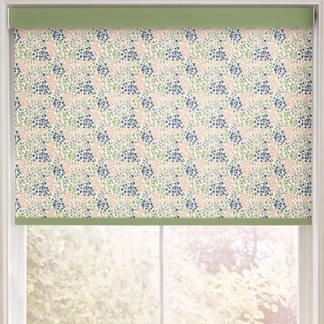 Cath Kidston Bluebells Floral Blackout Made to Measure Roller Blind in Multicolour and Green