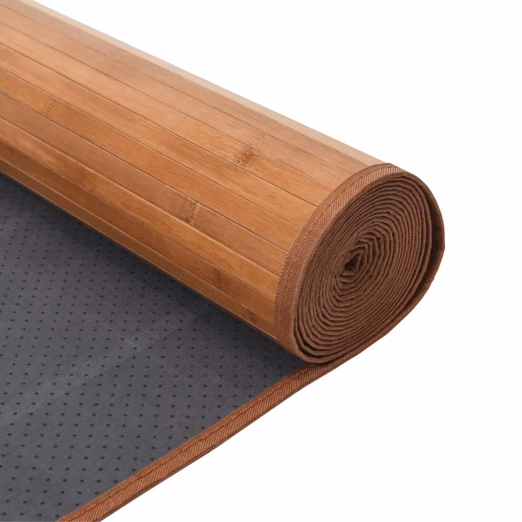 Berkfield Home Rectangular Bamboo Rug in Brown, W: 80 cm, L: 200 cm – 3
