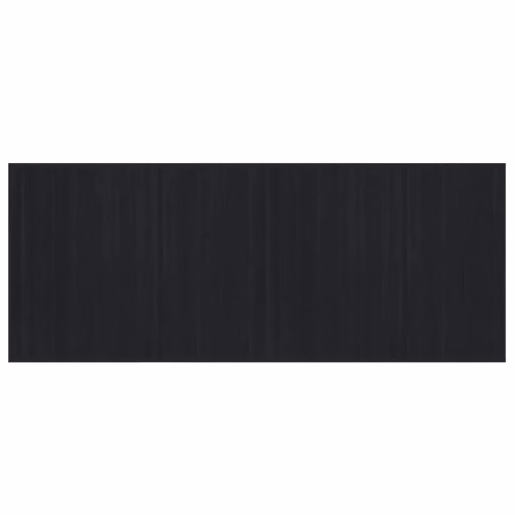 Berkfield Home Rectangular Bamboo Rug in Black, W/D/H: 80 x 200 cm – 2