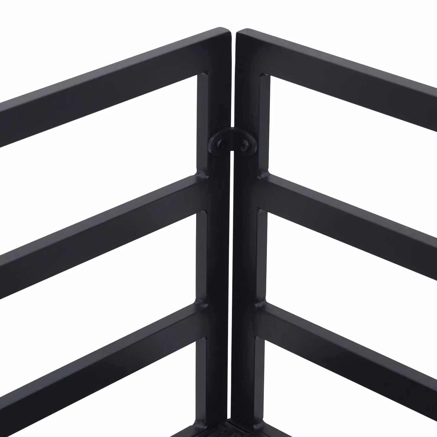 Berkfield Home 6-Piece L-Shape Garden Sofa Set in Black with Powder Coated Aluminium Frame, W/D/H: 70 x 70 x 32 cm – 4