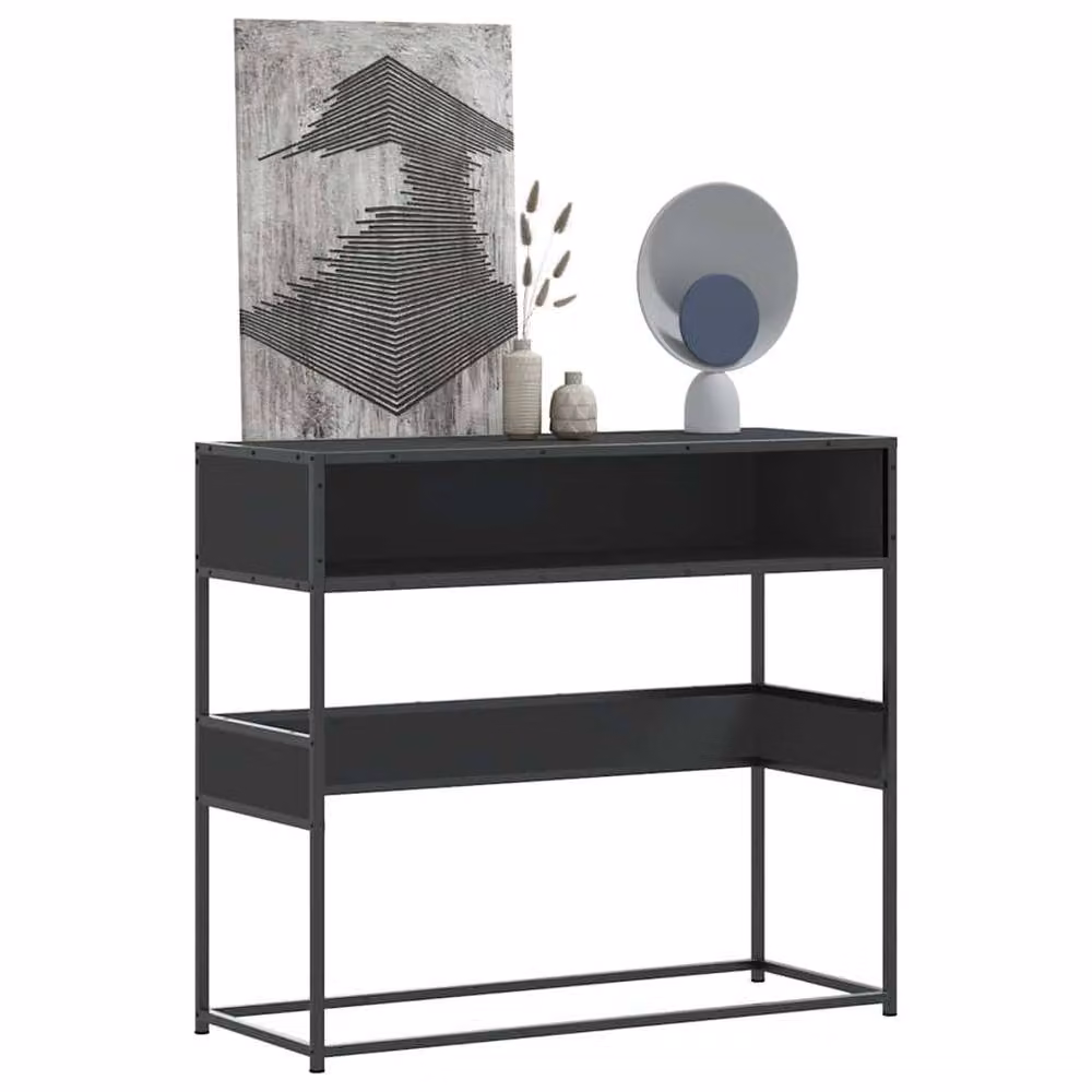 Berkfield Home Industrial Console Table in Black, W/D/H: 90 x 35 x 80 cm – 2