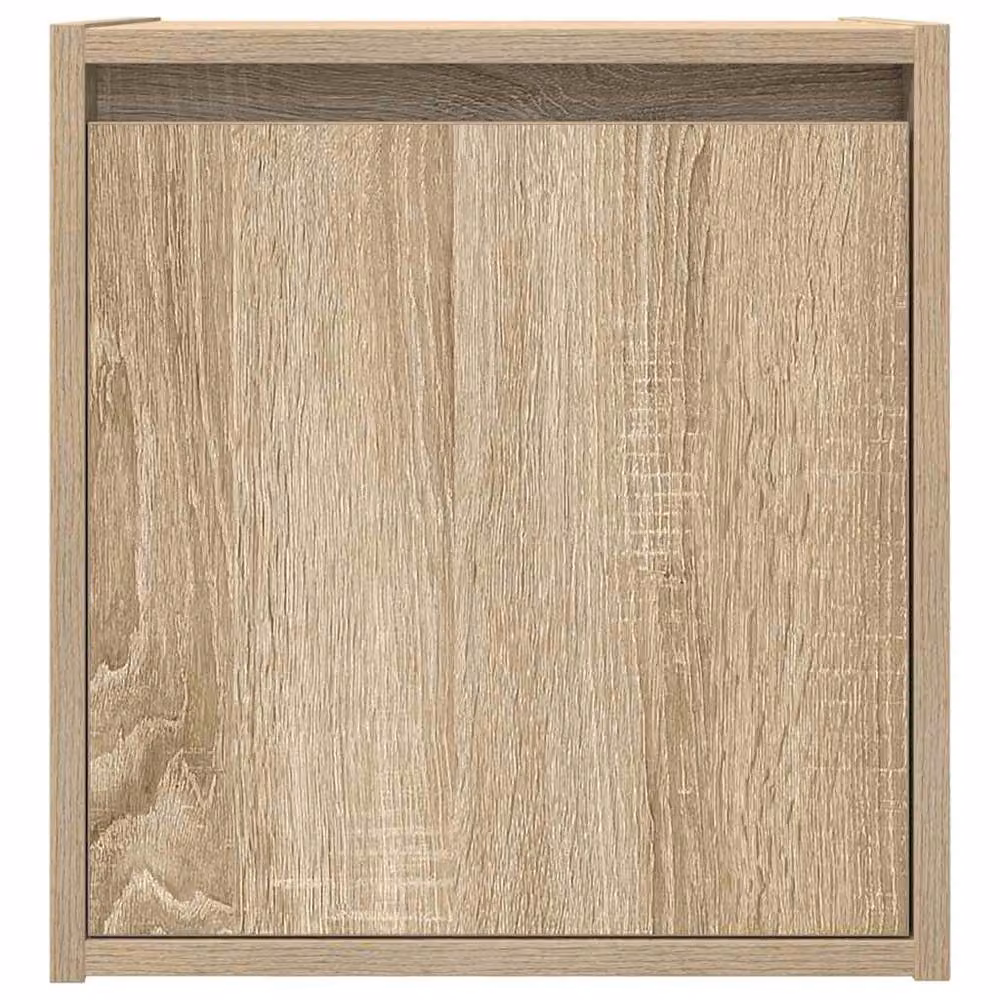 Berkfield Home Wall-Mounted Bedside Cabinet in Sonoma Oak, W/D/H: 38 x 34 x 40 cm – 3