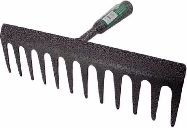 BARGAINS-GALORE 12-Tooth Steel Replacement Rake Head for Garden and Lawn Cleaning, Black – 1
