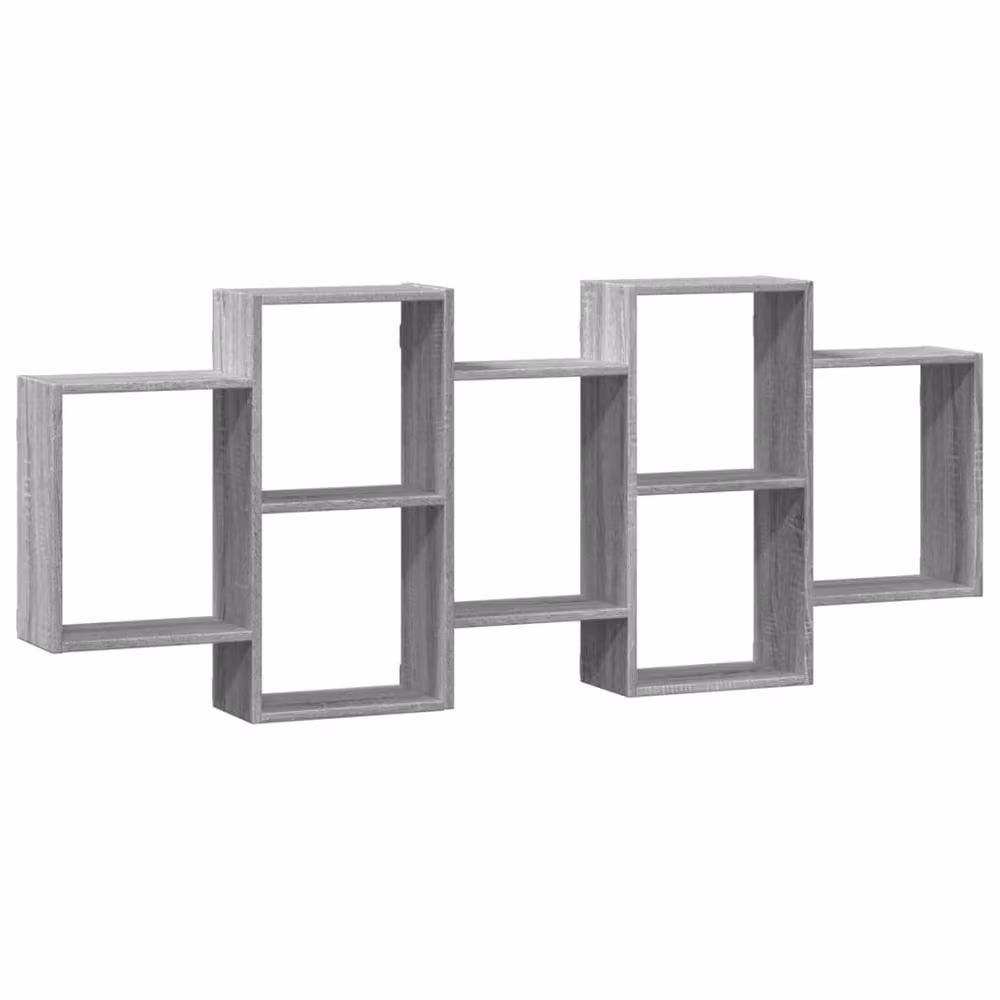 Berkfield Home Wall Mounted Shelf in Grey Sonoma, W: 159 cm, D: 18 cm, H: 65 cm – 2