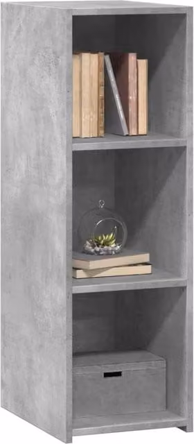 Berkfield Home Industrial Sideboard in Concrete Grey, W/D/H: 30 x 41 x 93 cm