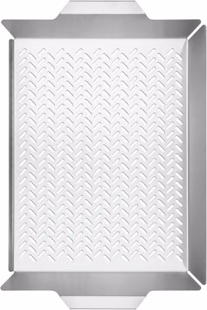 Tramontina Stainless Steel Fish and Vegetable Tray, Silver, W/D/H: 48.4 x 32.0 x 1.0 cm