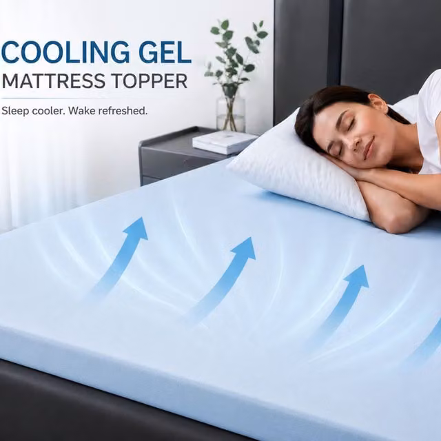 Ezysleep Cooling Hydro Foam Mattress Topper, 5cm, White, Super King – 1