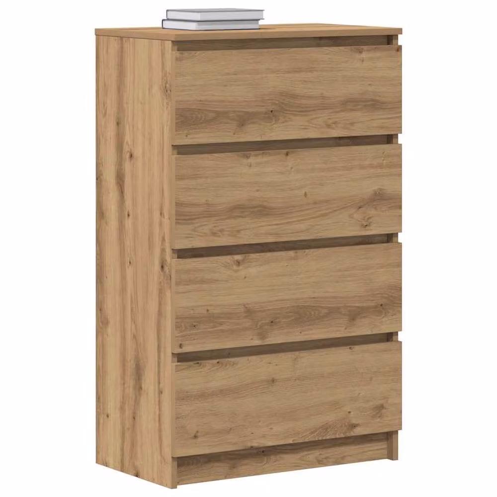 Berkfield Home Artisan Oak Sideboard in Brown, W/D/H: 60 x 35 x 98.5 cm
