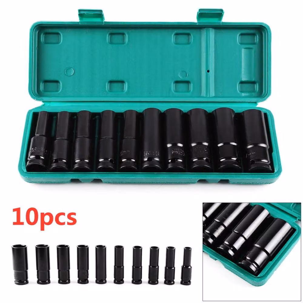 SPETLEK 10-Piece 1/2" Drive Deep Impact Socket Set, 10-24mm Metric – 2