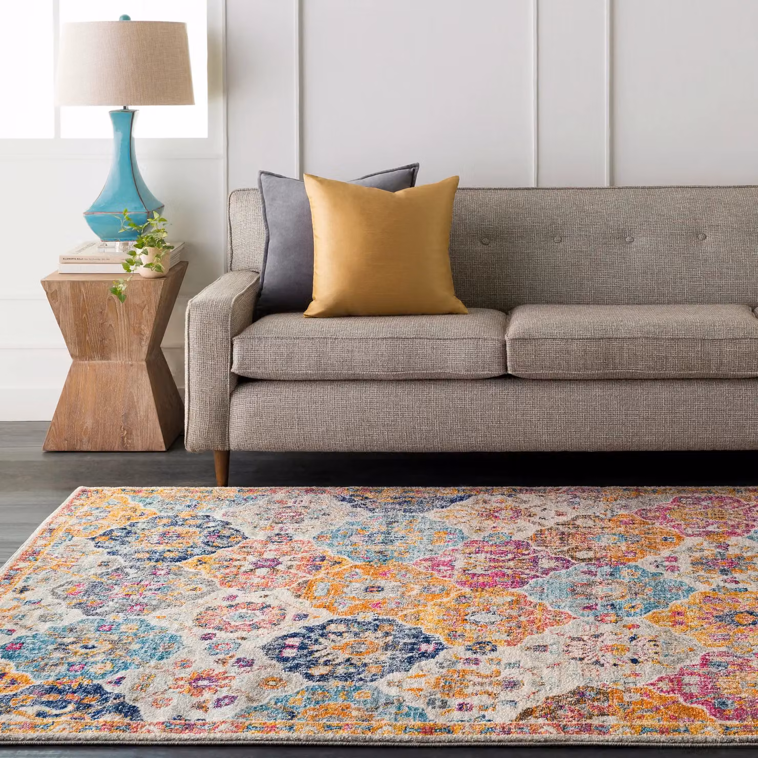 Livabliss Harput-Vintage Boho Oriental Rug in Orange, Beige and Multicolour, W: 100 cm, L: 150 cm – 4