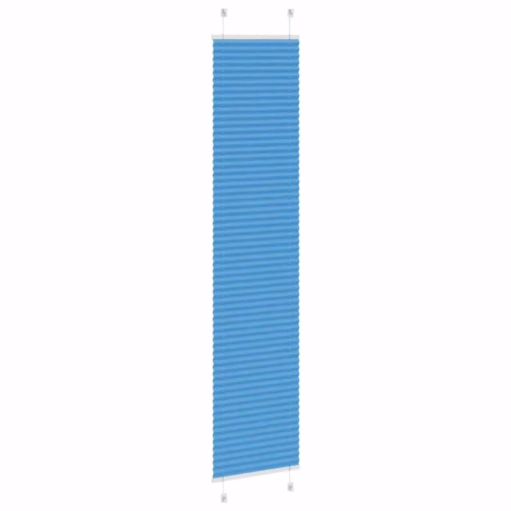 Berkfield Home Single Pleat Blue Polyester Semi-Transparent Cord Blind, W: 45 cm, H: 200 cm – 3