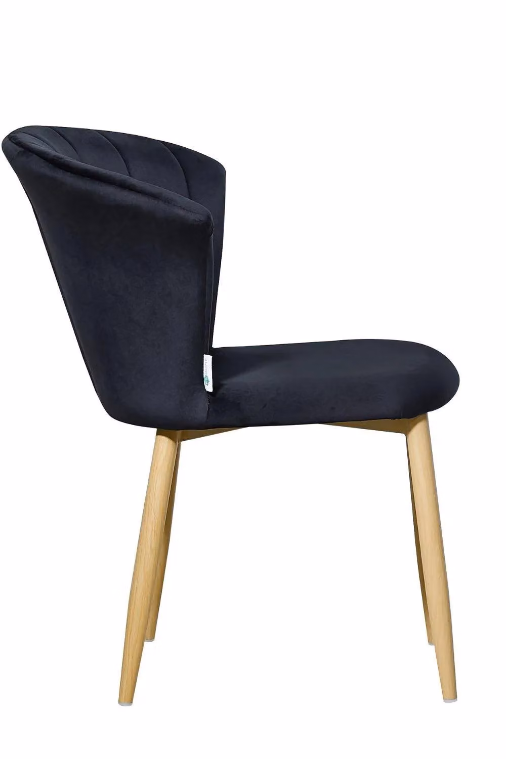Life Interiors Elsa Velvet Dining Chair Set of 2, Black – 3