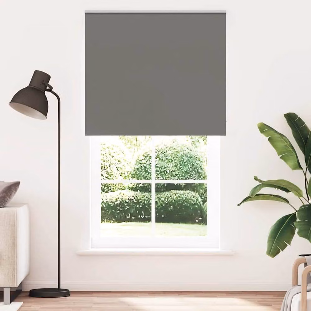 Berkfield Home Grey Blackout Roller Blind, Thermal Insulating Polyester, W: 130 cm, H: 230 cm – 2