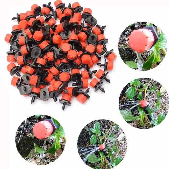 FLAVORA 200-Piece Adjustable Micro Drip Irrigation Kit with Micro Sprayers and Flow Control, Multicolour – 1