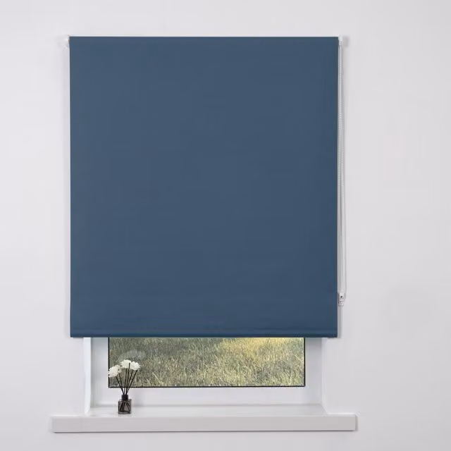 Divante Plain Blackout Roller Blind in Petrol, Width: 90 cm