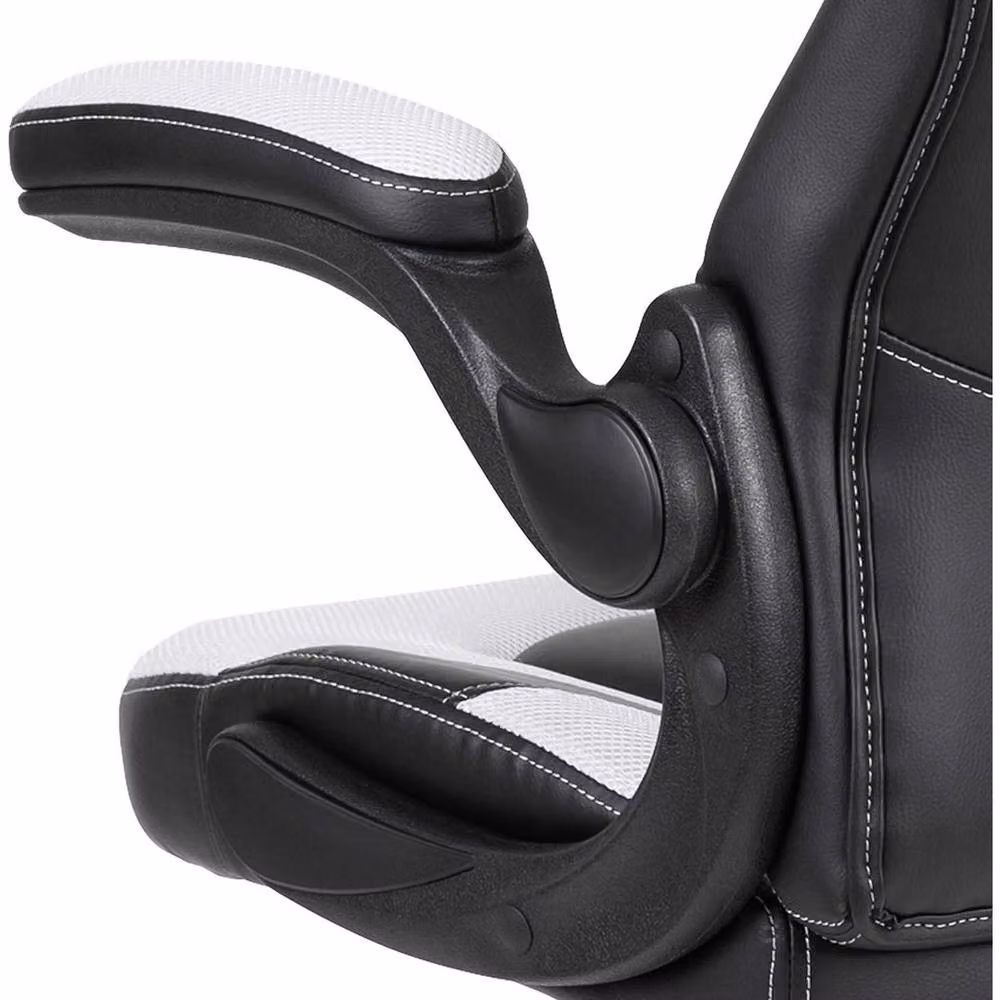 VOGREX White and Multicolour X10 Adjustable Height Padded Racing Gaming Chair with Armrests – 3