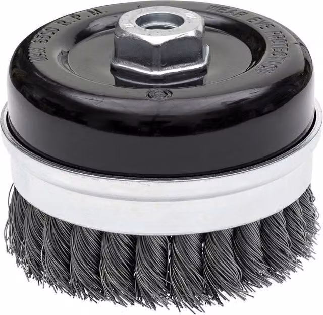 DeWalt DT3500 Twist Knot Wire Cup Brush for Angle Grinders, Silver, Diameter: 65 mm – 1