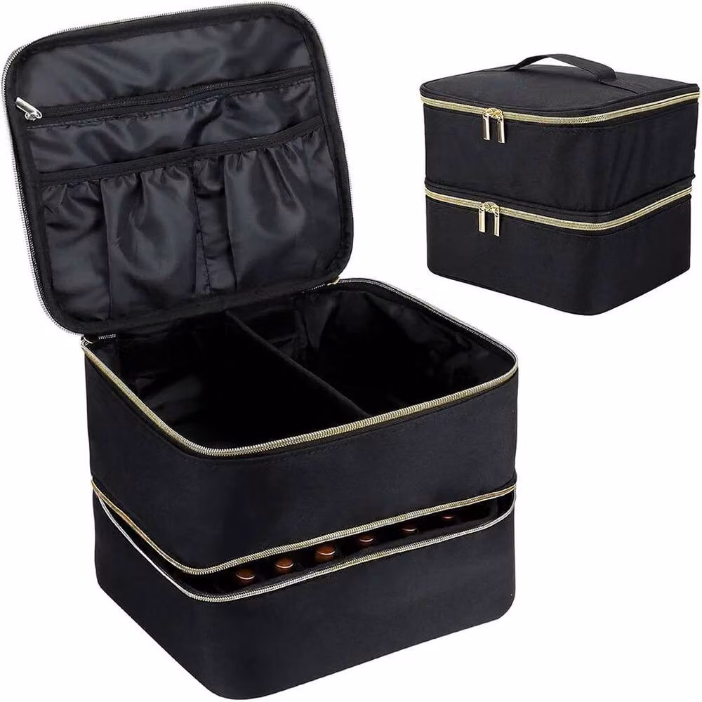 FLAVORA Black Portable Nail Gel Polish Storage Carry Case W: 50.0 cm, D: 50.0 cm – 2