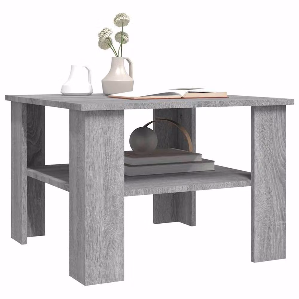Berkfield Home Grey Sonoma Square Coffee Table, W/D/H: 60 x 60 x 42 cm – 3