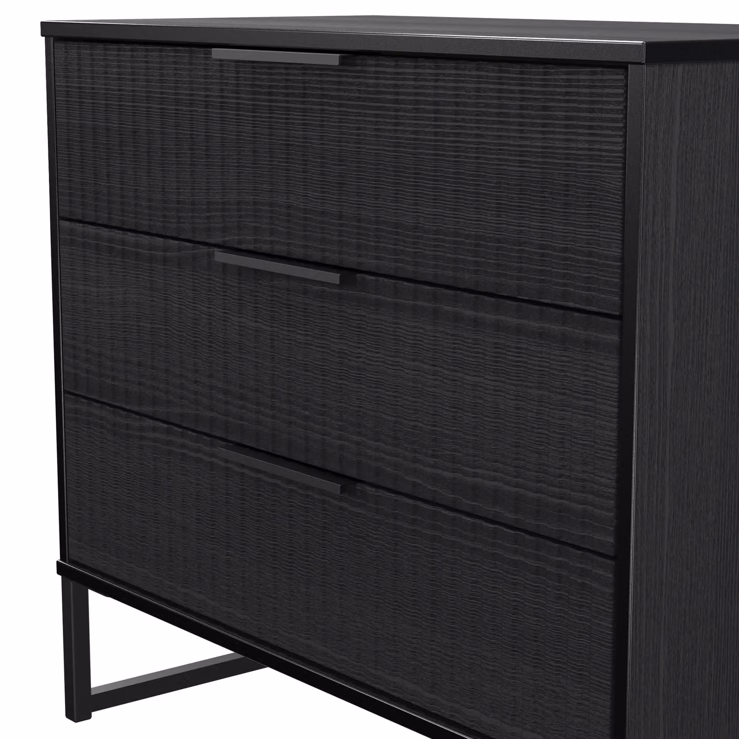 2 U Menai 3 Drawer Chest in Black – 4
