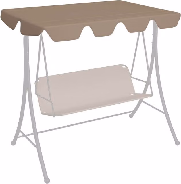 Berkfield Home Replacement Canopy for Garden Swing in Beige, W/D/H: 188 x 145 x 110 cm