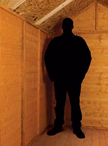 Rowlinsons Premier Range Gable Shed, Brown, W: 244 cm, D: 306 cm, H: 242 cm – 2