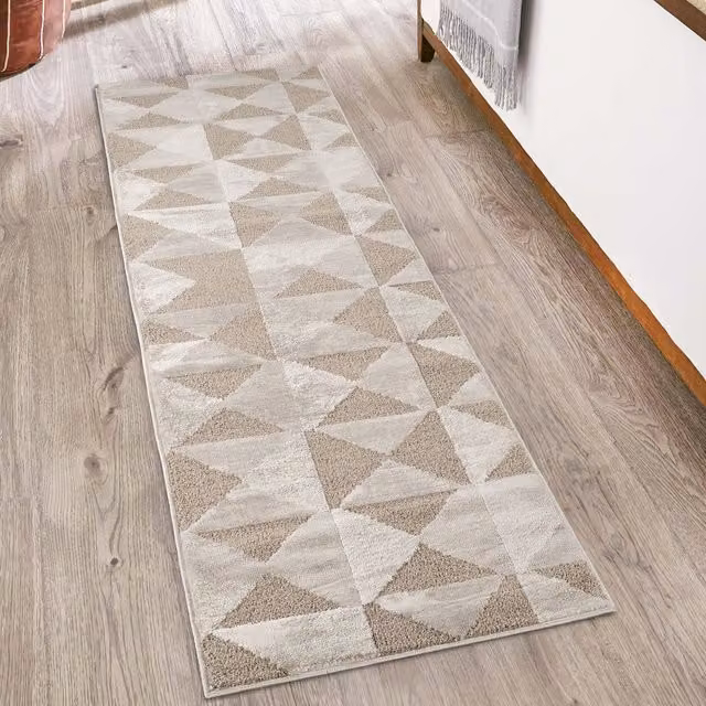 Desire Rugs Hamilton Modern Geometric Area Rug in Brown and Beige, 220 cm
