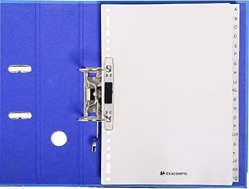 Exacompta Prem'Touch Forever A4 Lever Arch File with 80 mm Spine in Light Blue – 5