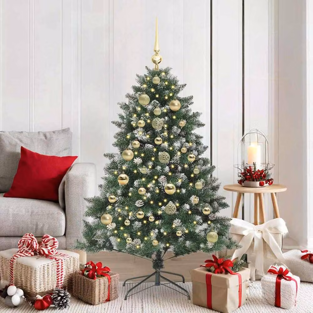 Berkfield Home Modern Artificial Christmas Tree in Green, W/D/H: 105 x 105 x 150 cm – 2