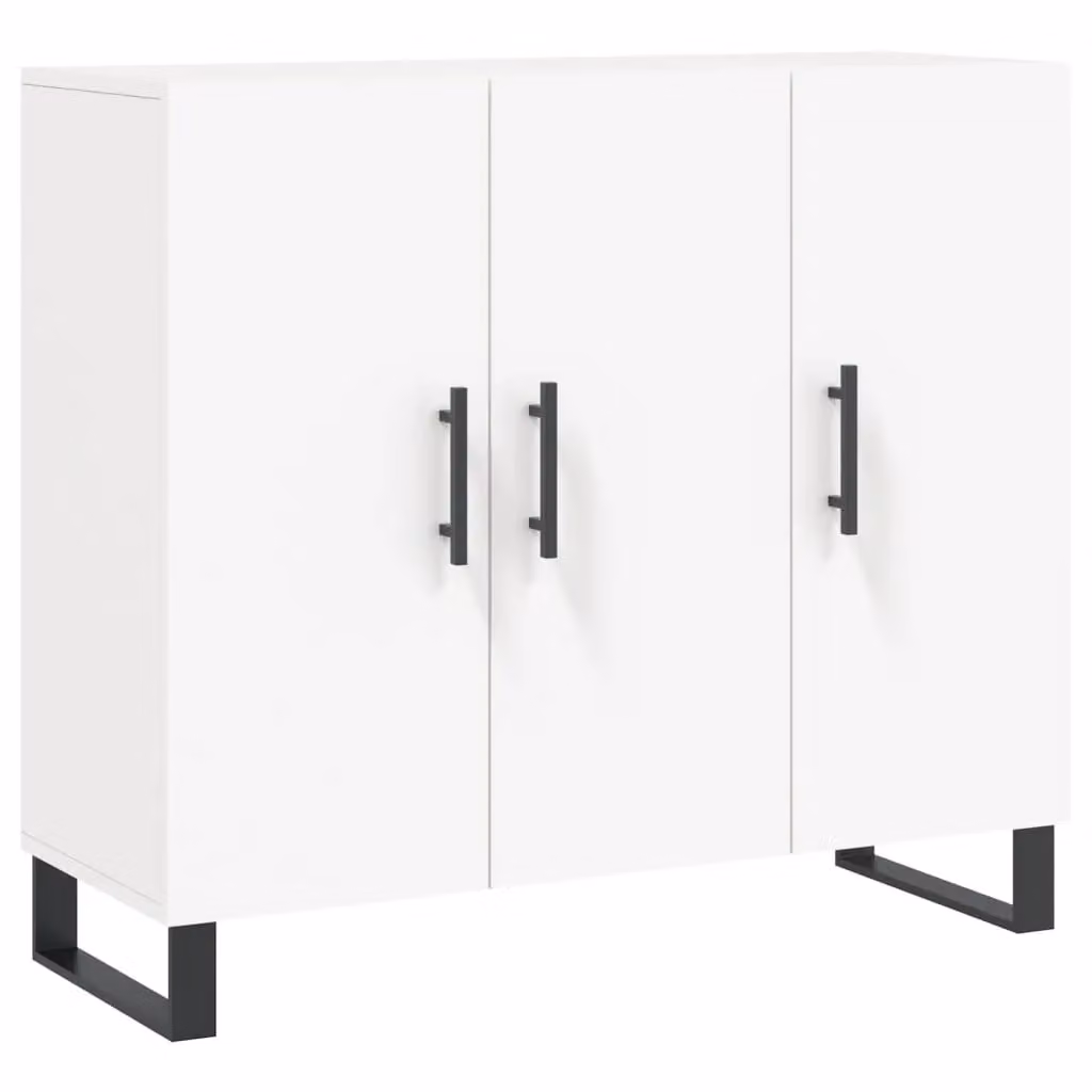 Berkfield Home Modern White Sideboard, W/D/H: 90 x 34 x 80 cm – 2