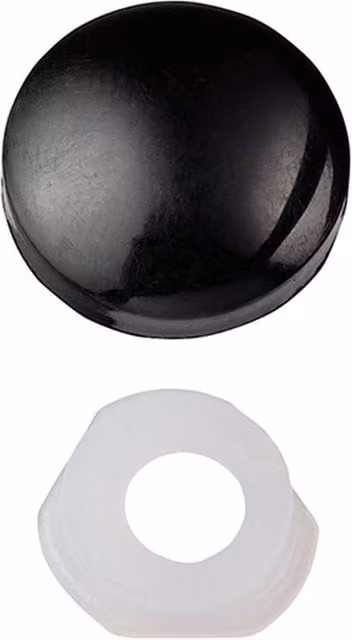 Unifix Black Plastic Dome Cap Screw Covers and Washers, Box of 200