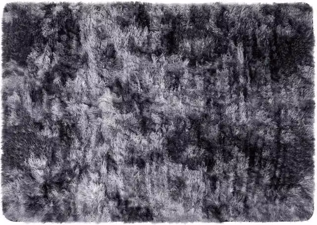 Marlow Modern Gradient Grey Plush Shaggy Rectangular Rug, W: 230 cm, D: 160 cm, H: 3.5 cm