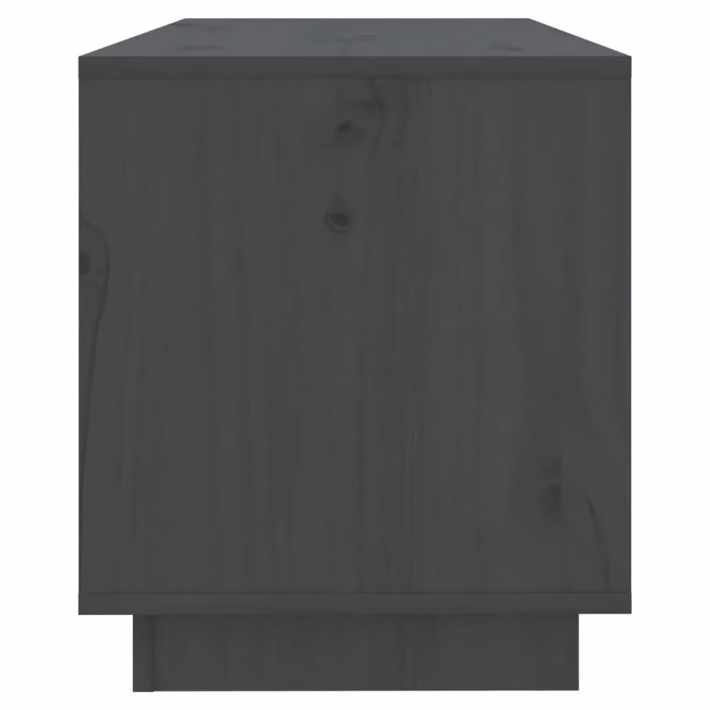 Berkfield Home Grey Rustic Solid Pine TV Cabinet W: 74 cm, D: 34 cm, H: 40 cm – 3