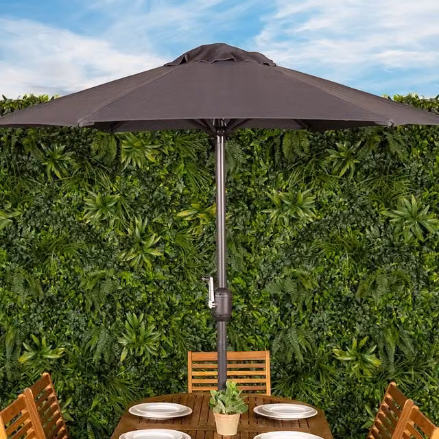 Charles Bentley Grey 2m Garden Patio Market Parasol