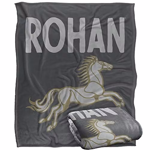 LOGOVISION Lord of the Rings The Riddermark Super Soft Fleece Throw Blanket, Multicolour, W: 152 cm, D: 127 cm – 1
