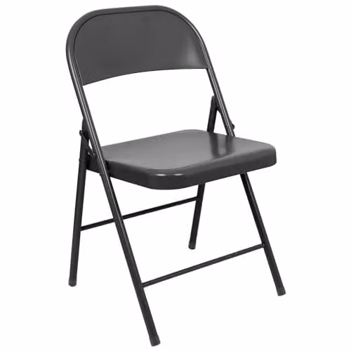 Harbour Housewares Black Matte Metal Folding Chair – 1