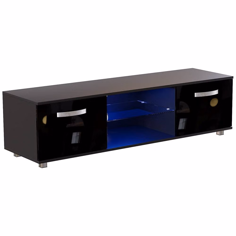HD Designs Vida Designs Cosmo 2 Door LED TV Unit in Black, Width: 140 cm – 2